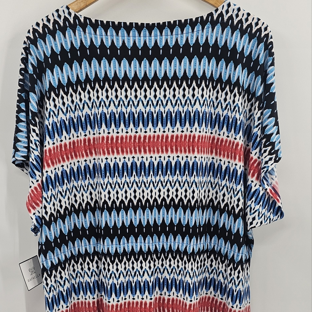 Rafaella Dress Blue White NWT 1X - Picture 4 of 12